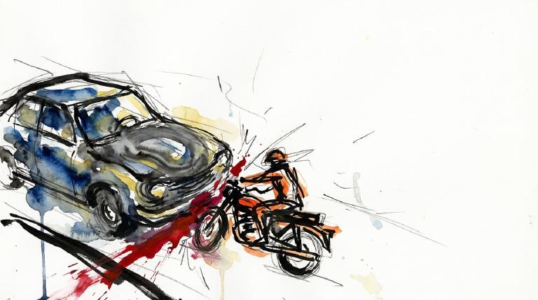 A Bike, a Sedan, a Queens Corner