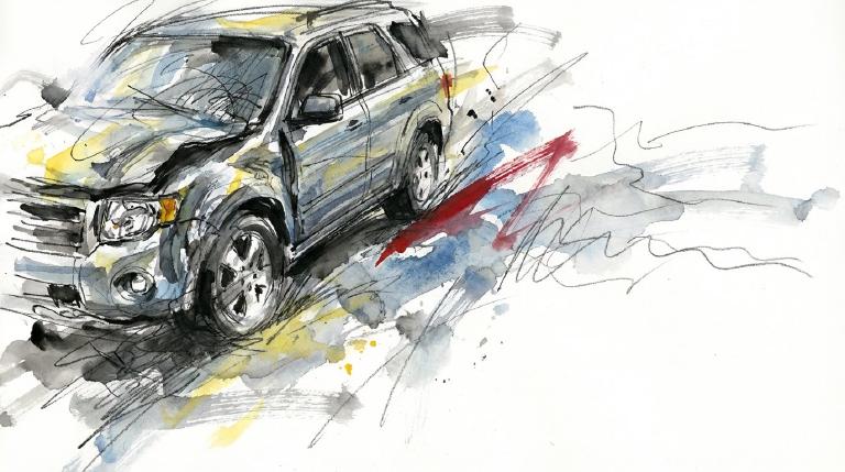 Afternoon death by the tennis center, and a clock that will not stop