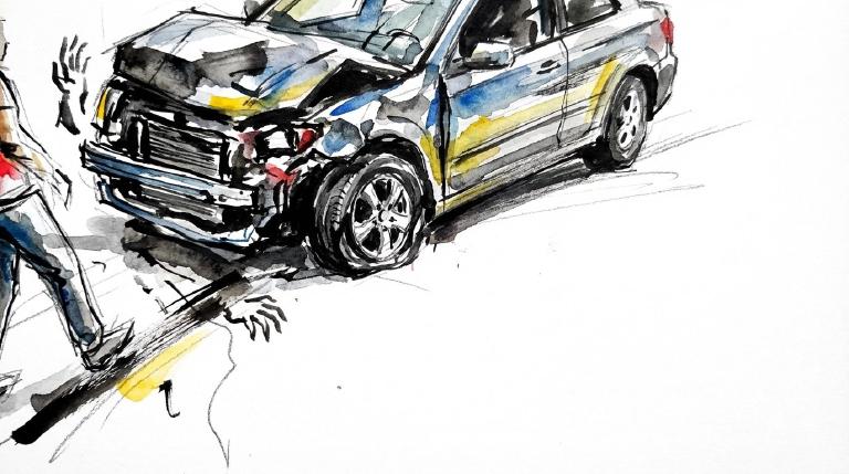 Two young men die on the Bronx River Parkway. The night goes quiet, then sirens.