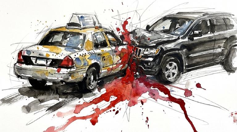 Belt Parkway at dawn. A man in the road. Two cars. No second chance.