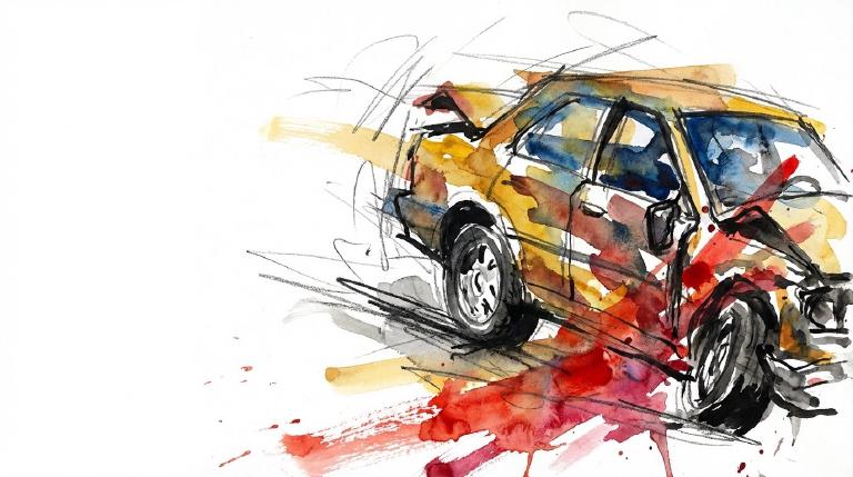 Evening on Westervelt: a boy on a bike, a car, and the math of pain