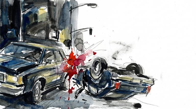 Evening on Westervelt: a boy on a bike, a car, and the math of pain
